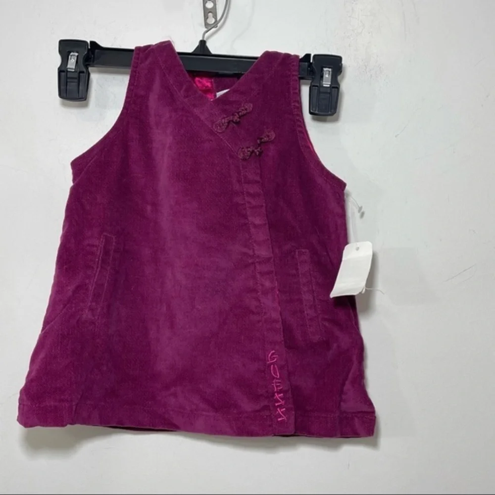 Vintage Guess Infant Dress Corduroy Mandarin 18 Mo